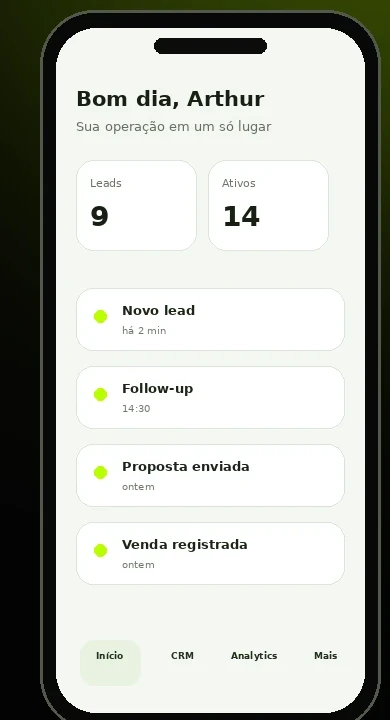 Experiência mobile real da Central do Cliente FATORE